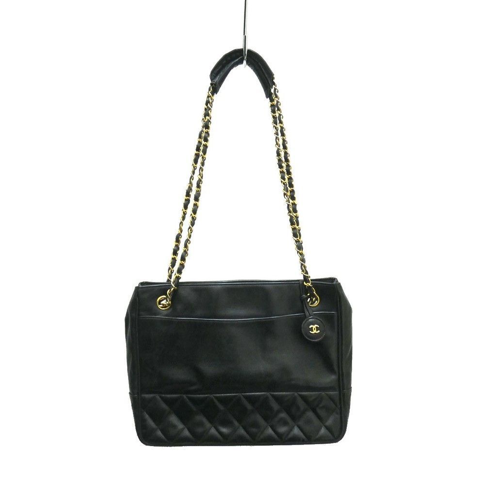 Vavin PM Amplant leather chain  gold metal fittings Black